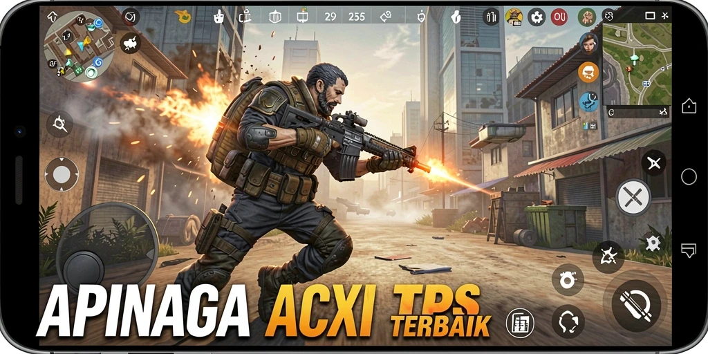 Tampilan gameplay APINAGA yang mendebarkan dan penuh aksi.