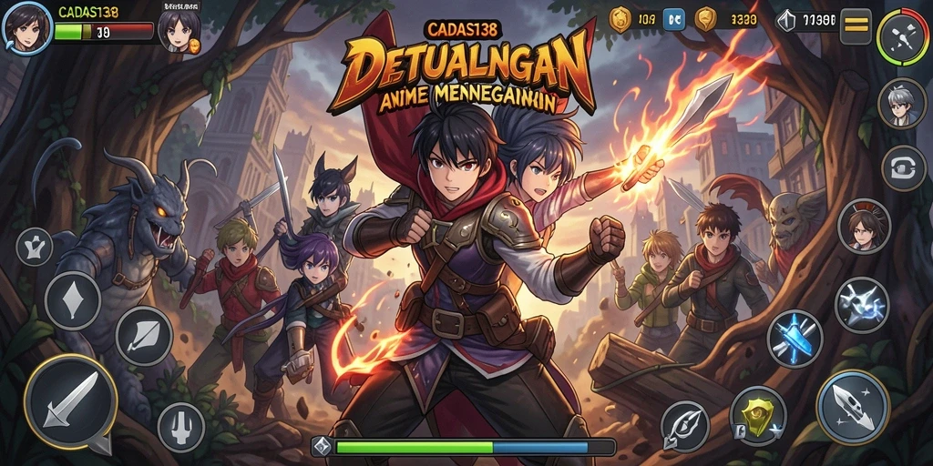 Tampilan gameplay yang memukau dalam dunia Anime.