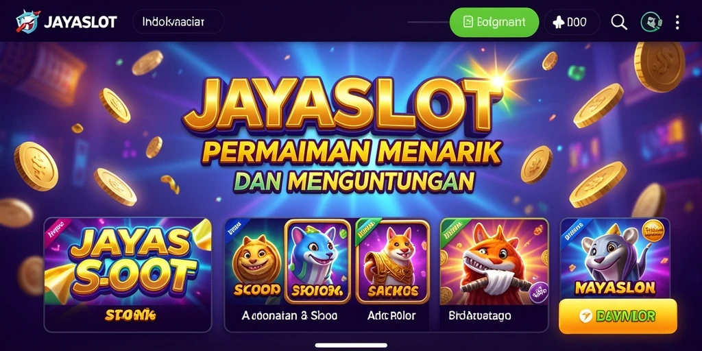 Tampilan gameplay slot JAYASLOT yang menakjubkan dan menghibur.