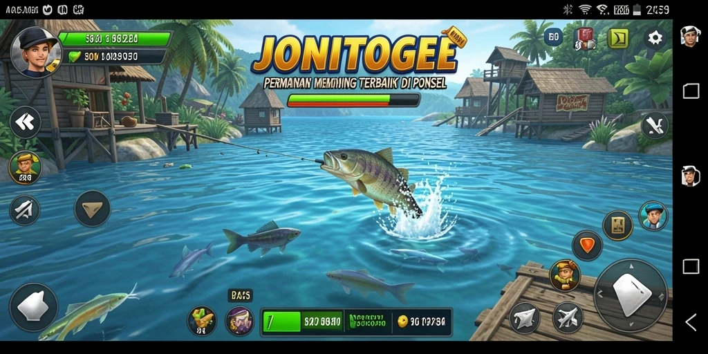 Gameplay menarik di JONITOGEL saat menangkap ikan.