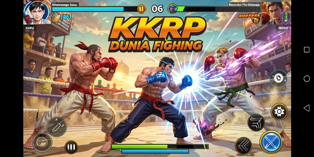 Gameplay KKRP yang intens dan penuh aksi bertarung.