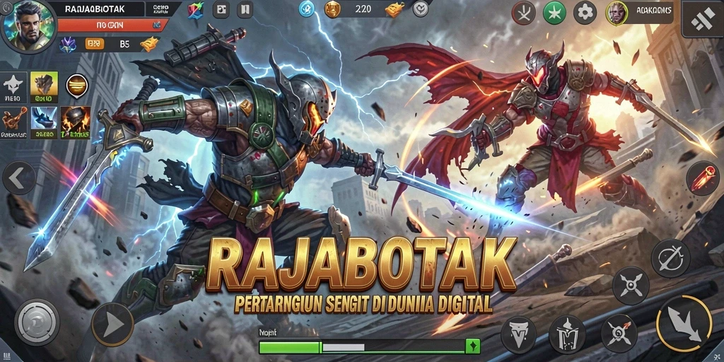 Tampilan screenshot gameplay RAJABOTAK yang penuh aksi.
