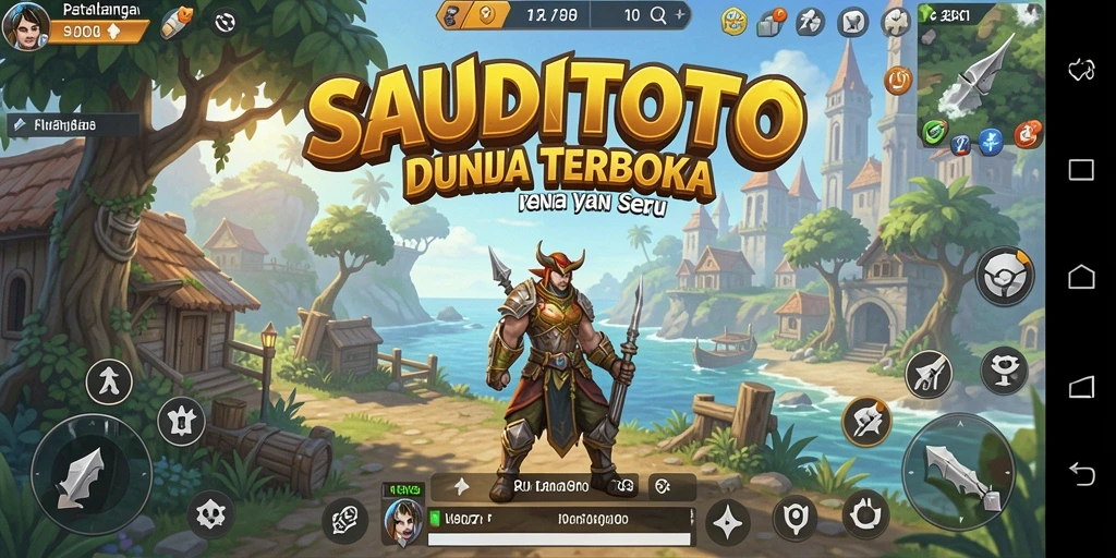 Screenshot SAUDITOTO menampilkan aksi menjelajahi dunia terbuka yang mendebarkan.