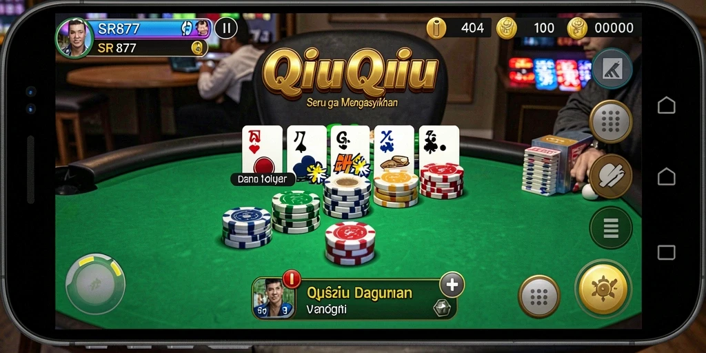 Tampilan gameplay QiuQiu yang seru dan menantang.