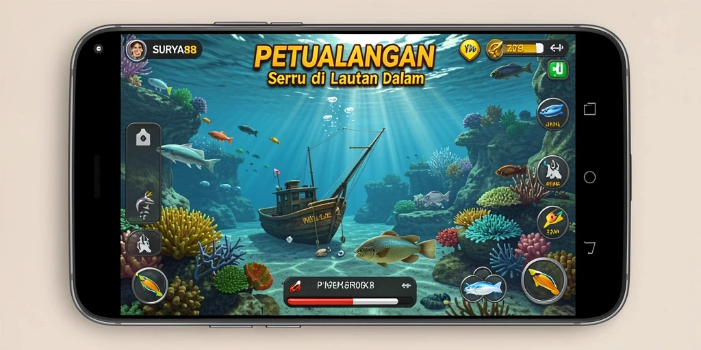 Gameplay seru memancing di <strong>SURYA88</strong> dengan grafik memukau.